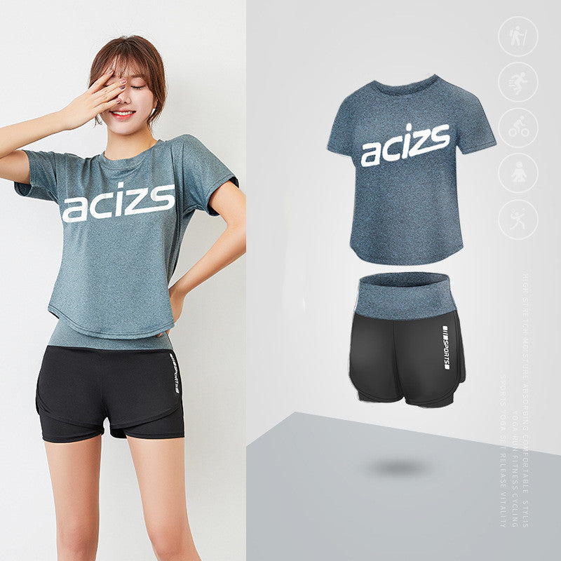 Blue Yoga Two-piece Suit