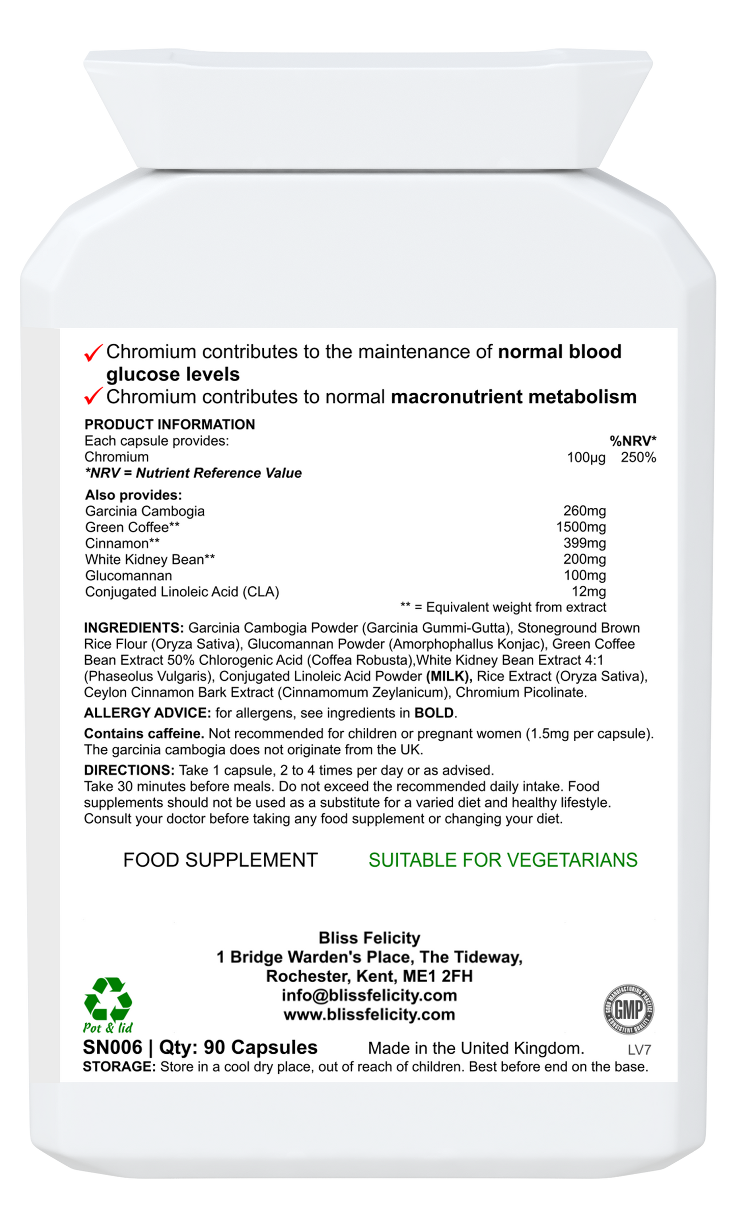 Blissfelicity Garcinia Cambogia Complex