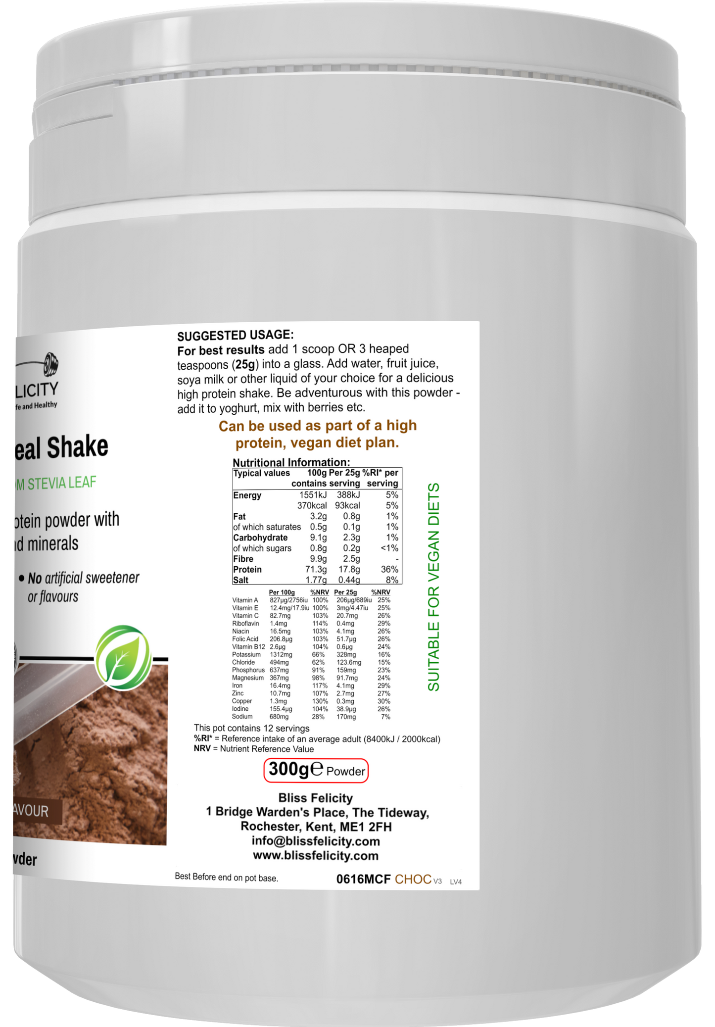 Blissfelicity meal shake (chocolate)