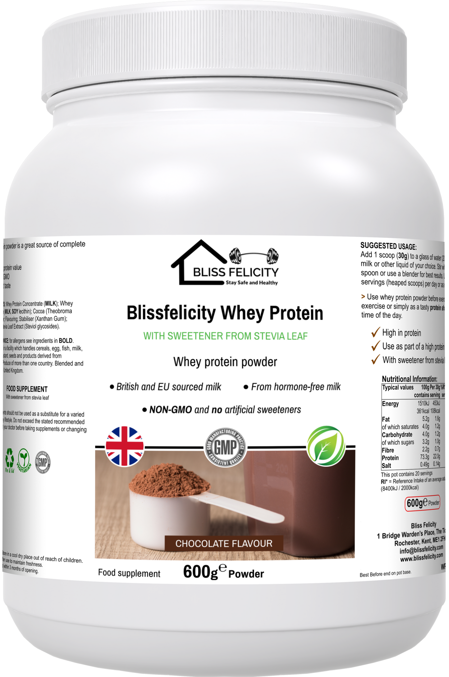 Blissfelicity Whey Protein (Chocolate Flavour)