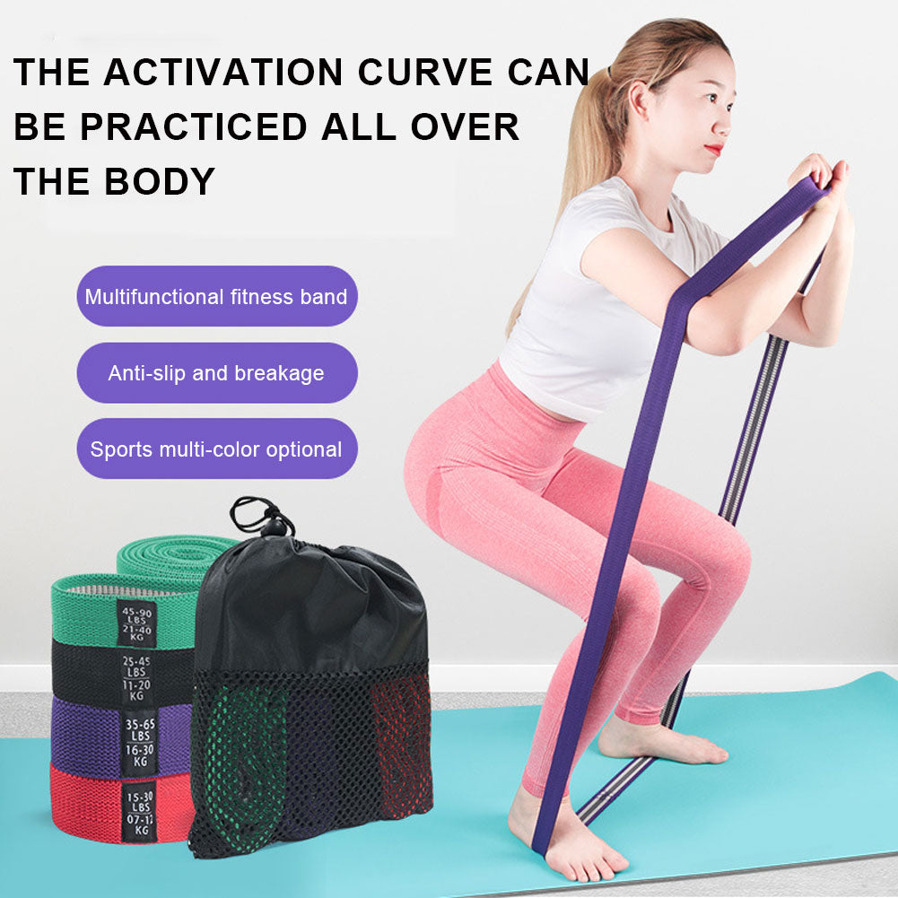 Fitness Long Resistance Bands Fabric Set Exercise Workout Elastic Bands For Pull Up Woman Assist Workout Bands