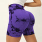 Tie-dye Printed Yoga Pants Summer Quick-drying Fitness Shorts Sexy High-waisted Hip-lifting Leggings Women Pants