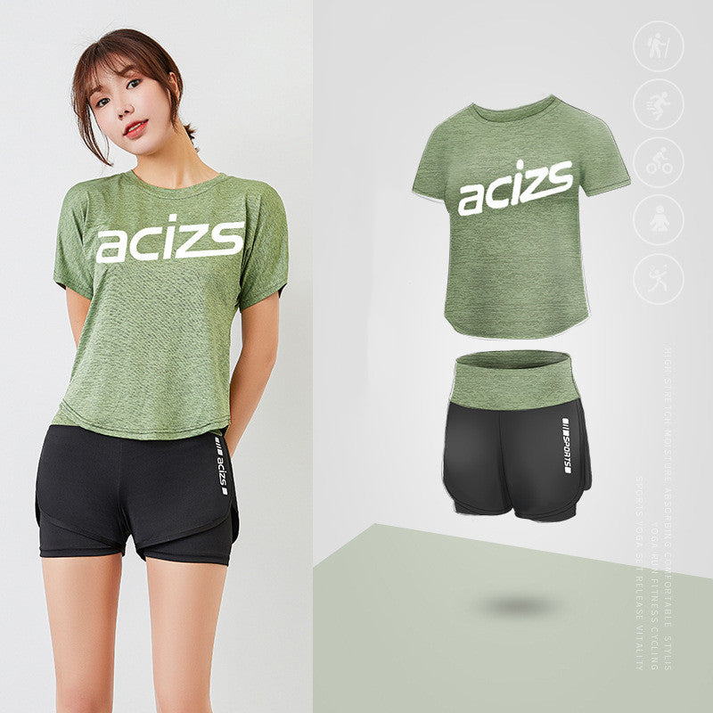 Green Yoga Two-piece Suit