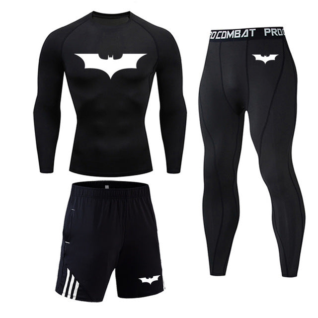 Men's Black 3 Piece Fitness Suit 