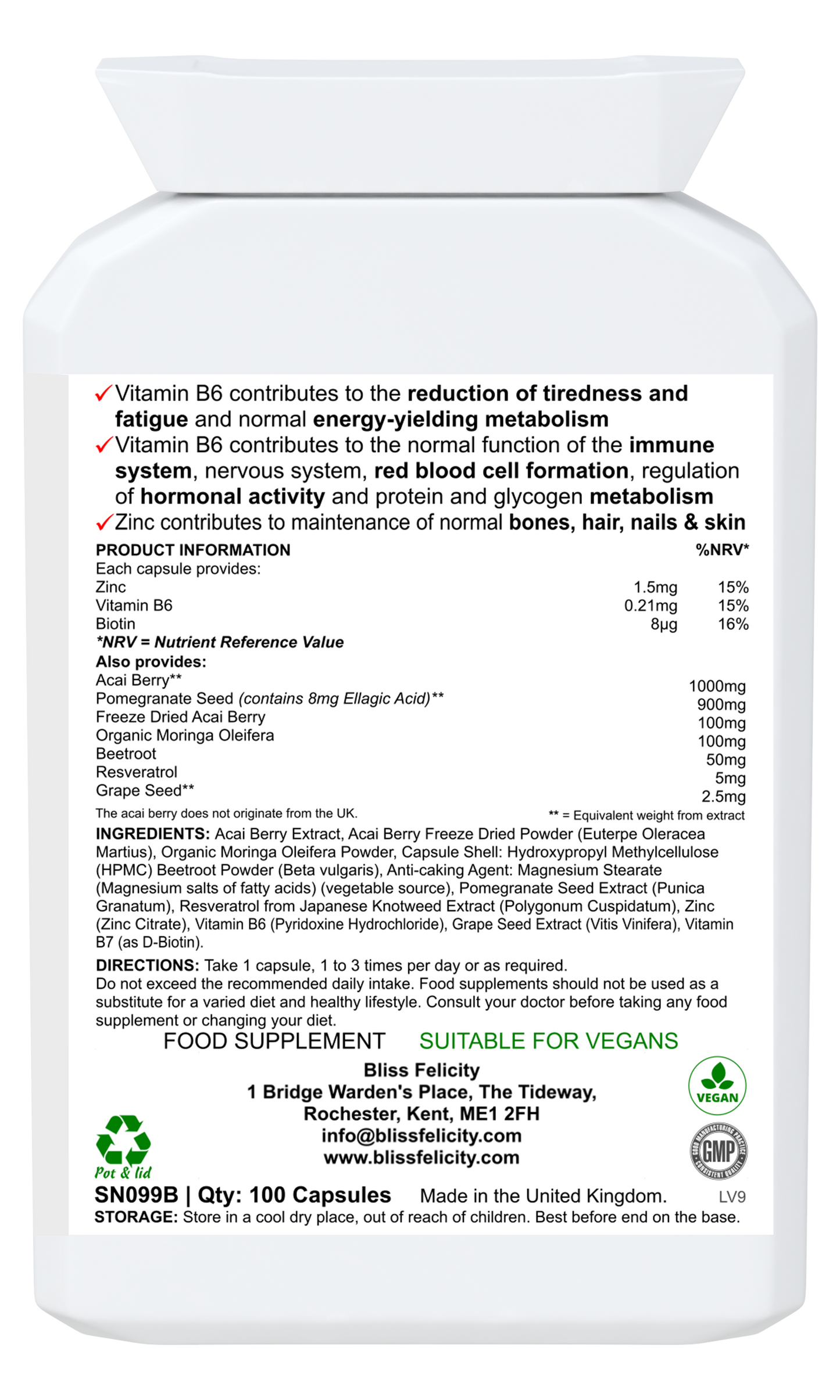Blissfelicity Acai Berry immune Defence