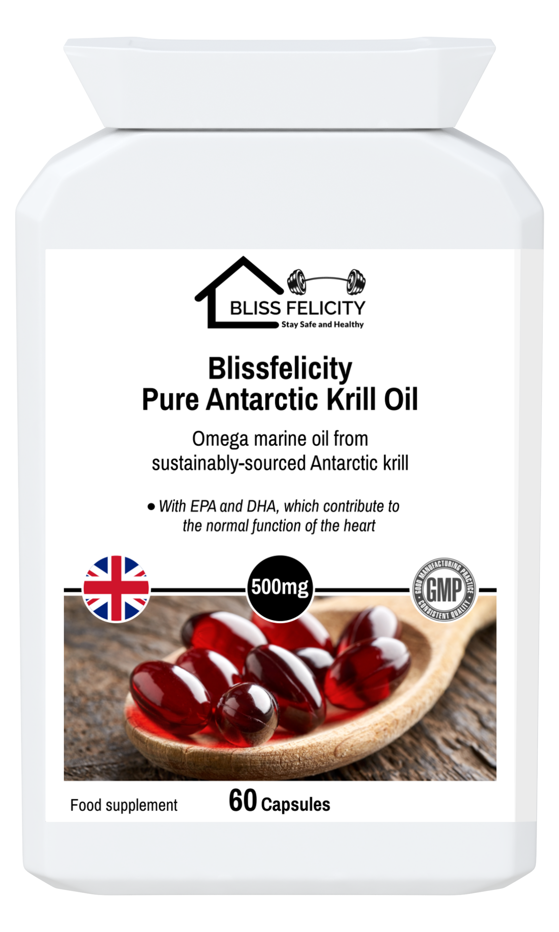 Pure Antarctic Krill Oil Front View