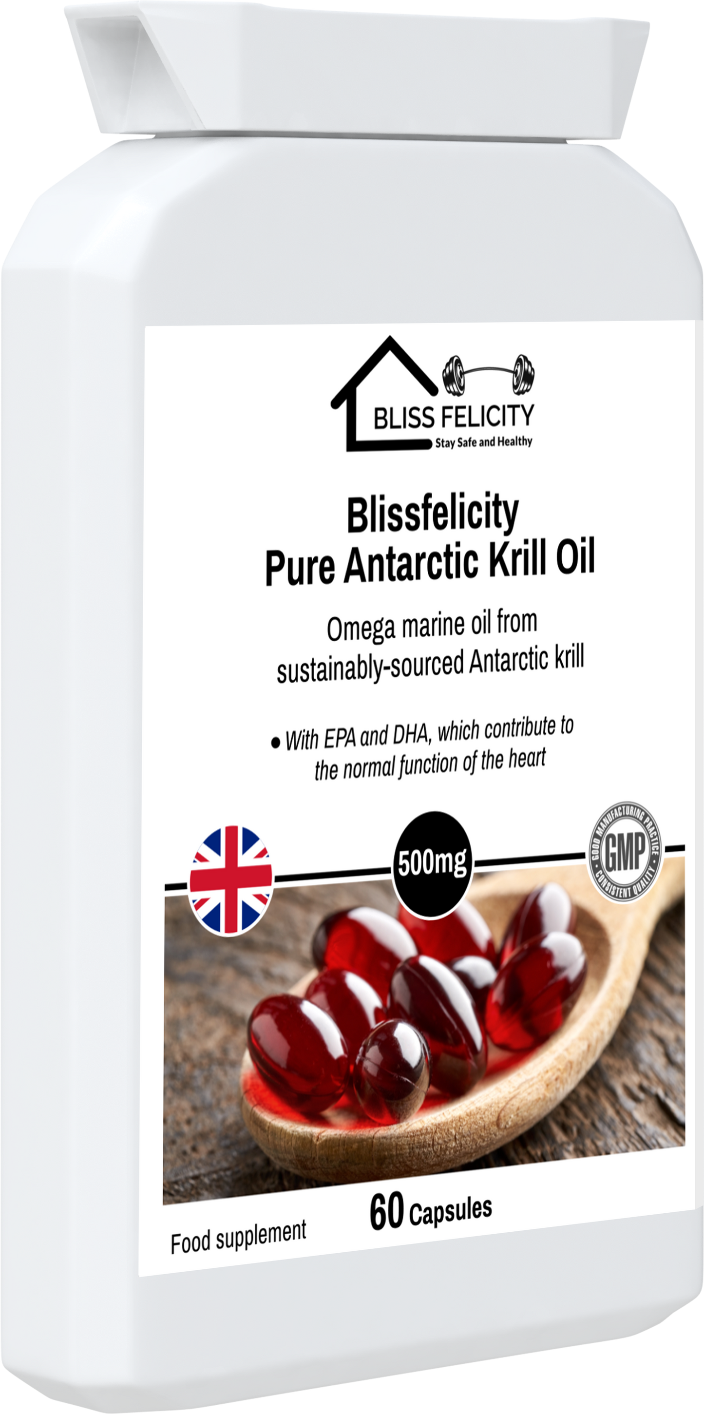 Pure Antarctic Krill Oil Side View