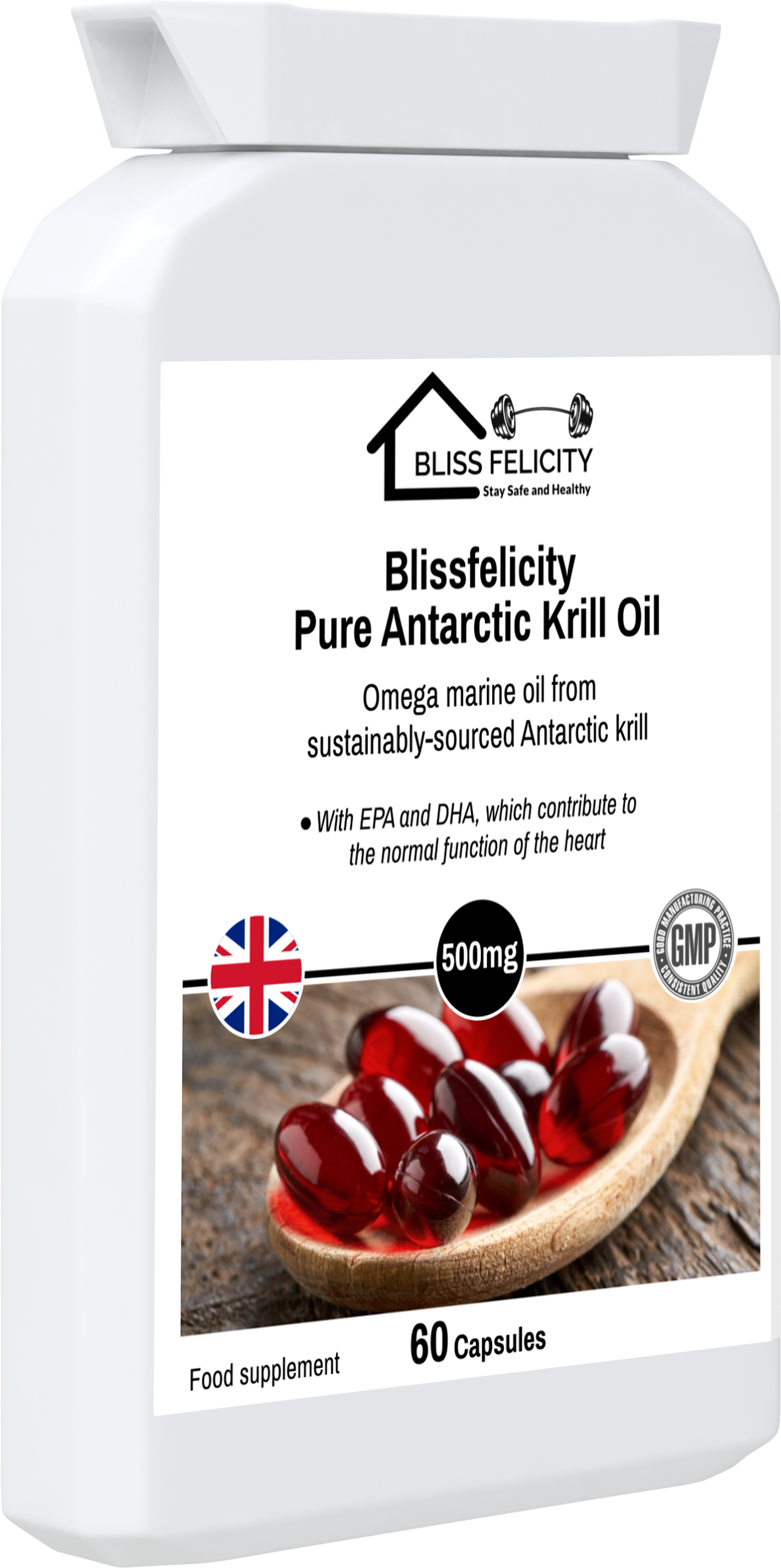 Pure Antarctic Krill Oil Side View