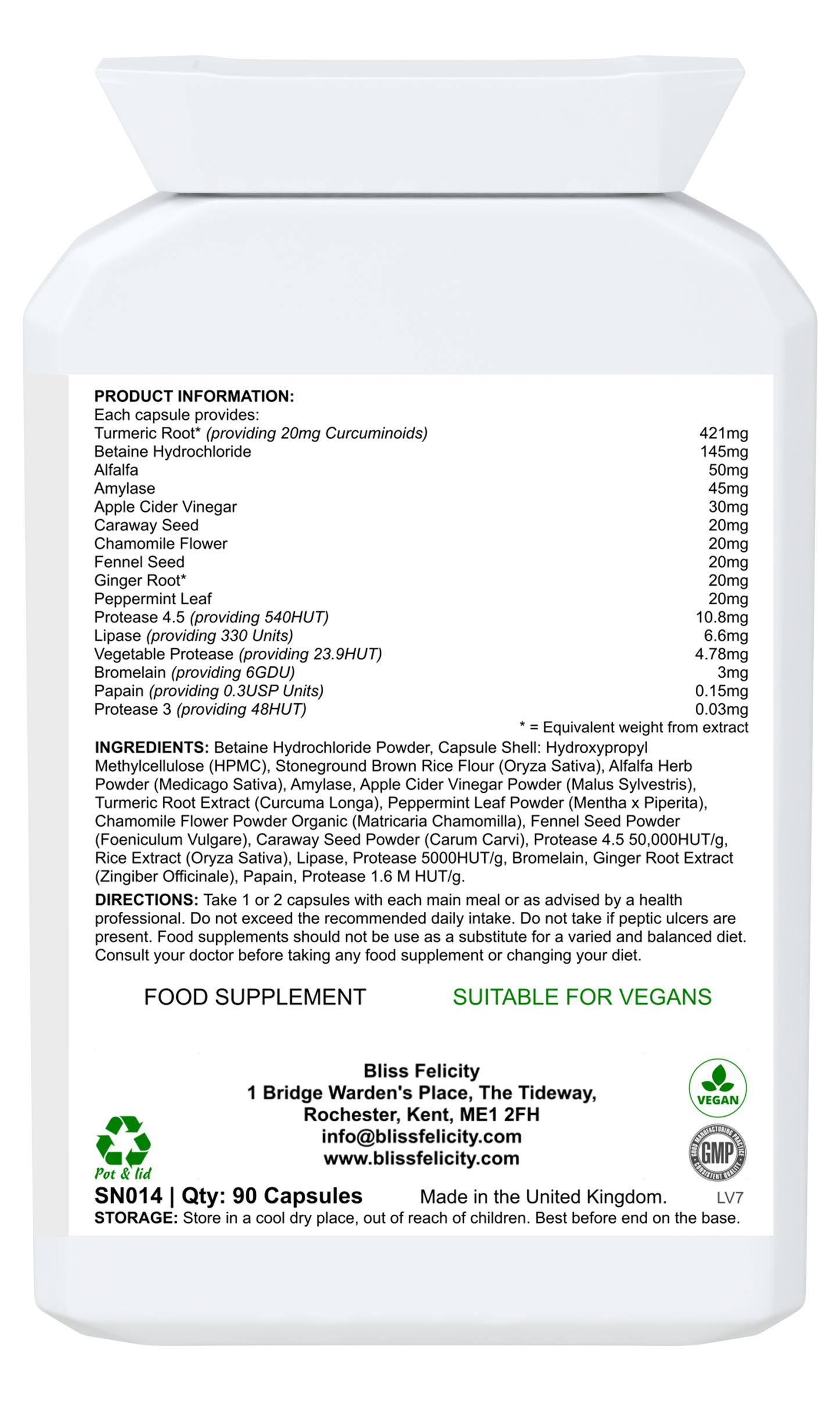 Blissfelicity Digestive Enzyme