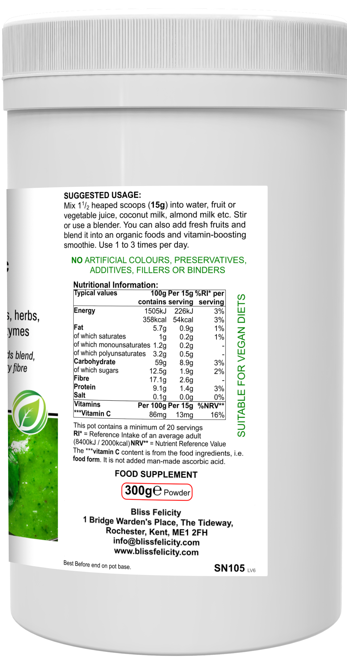Blissfelicity Organic  Nutrient Greens