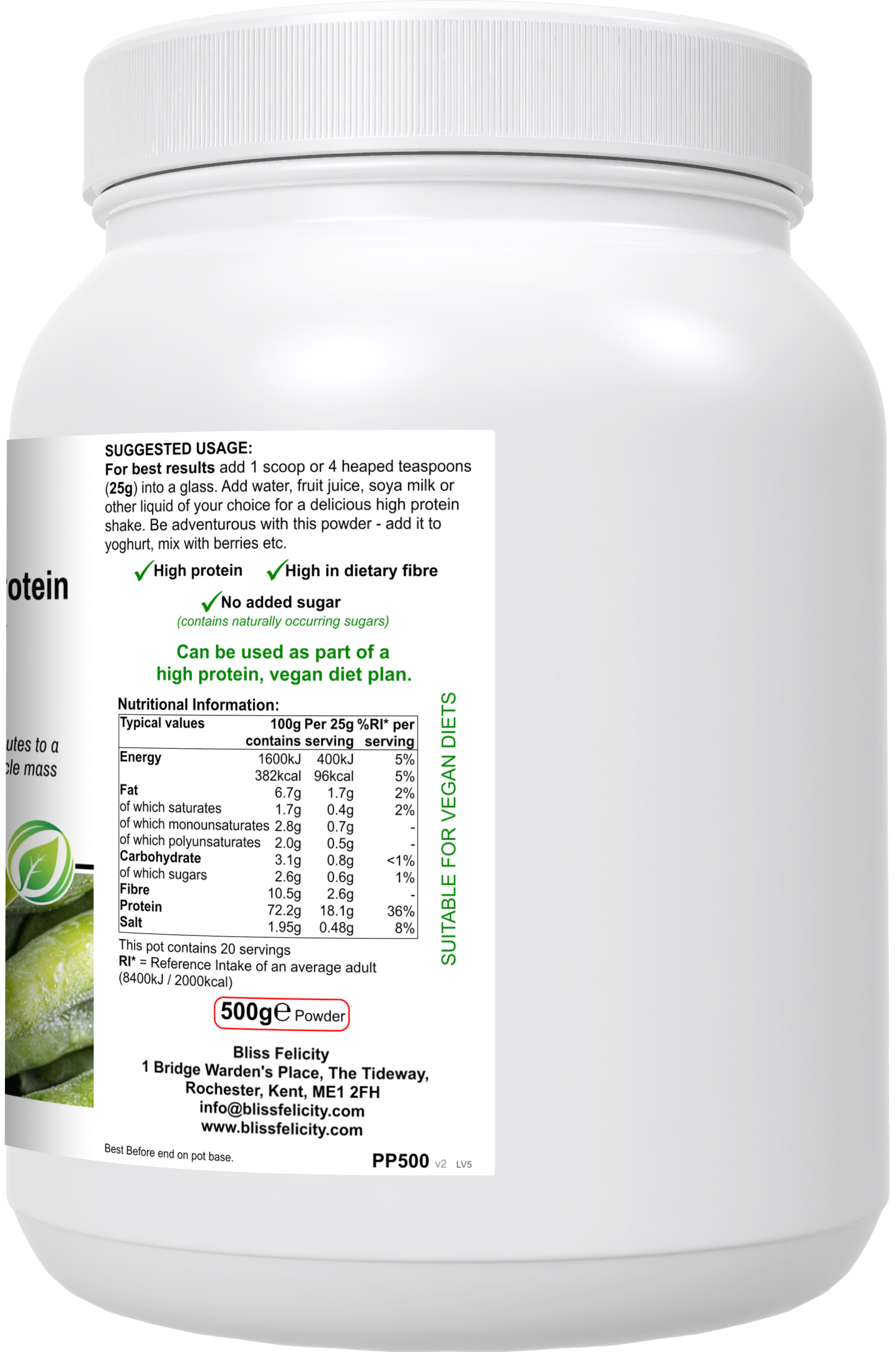 Blissfelicity Pea nutrient Protein