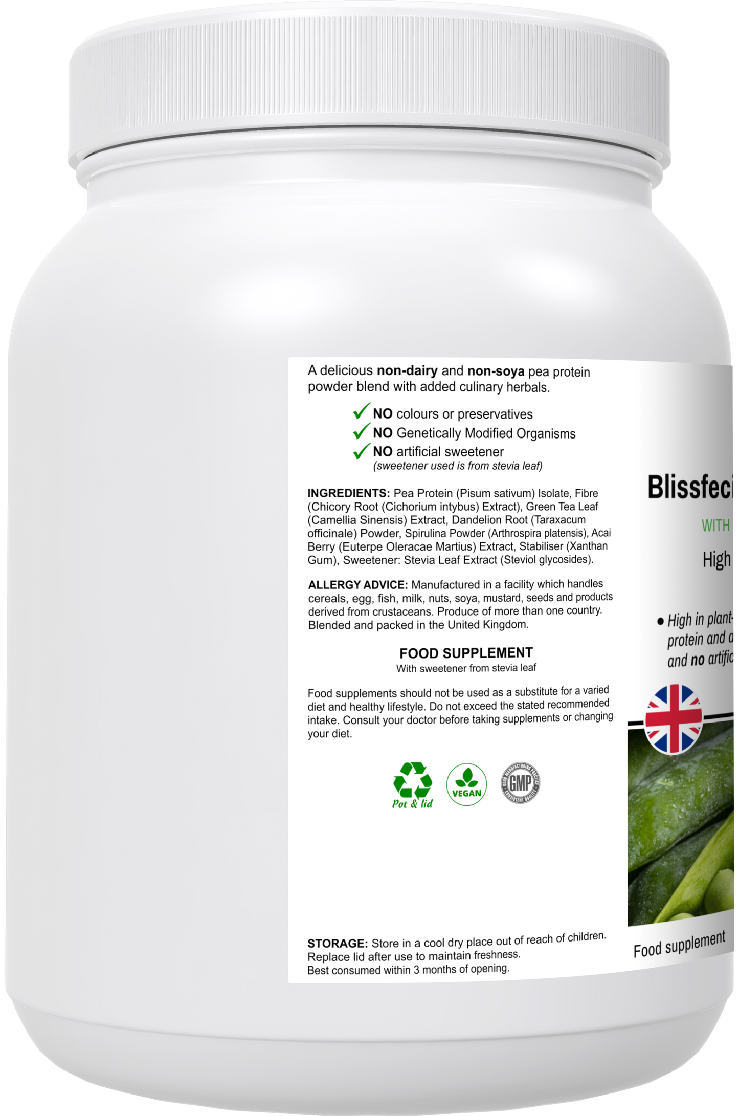 Blissfelicity Pea nutrient Protein