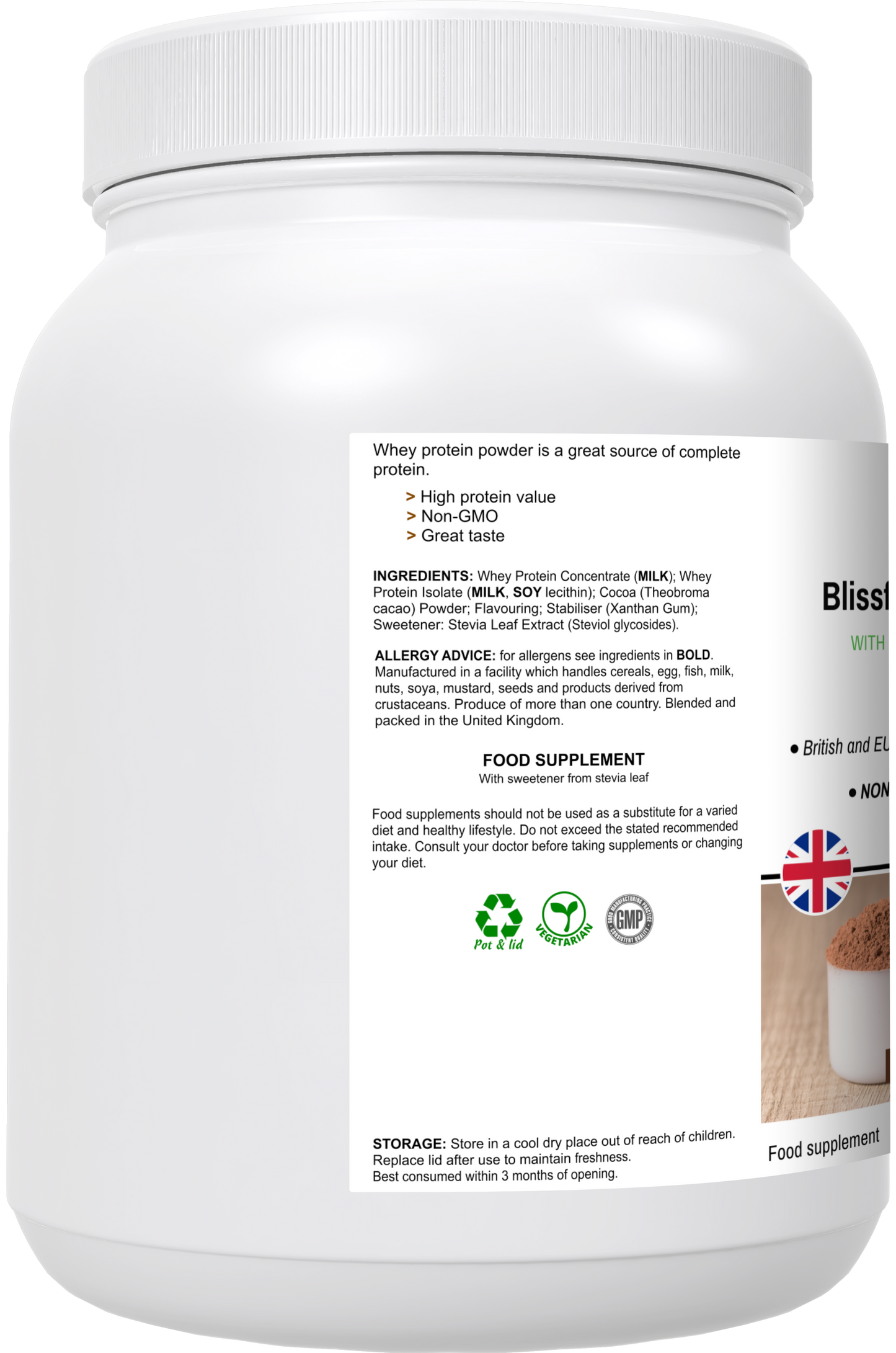Blissfelicity Whey Protein (Chocolate Flavour)
