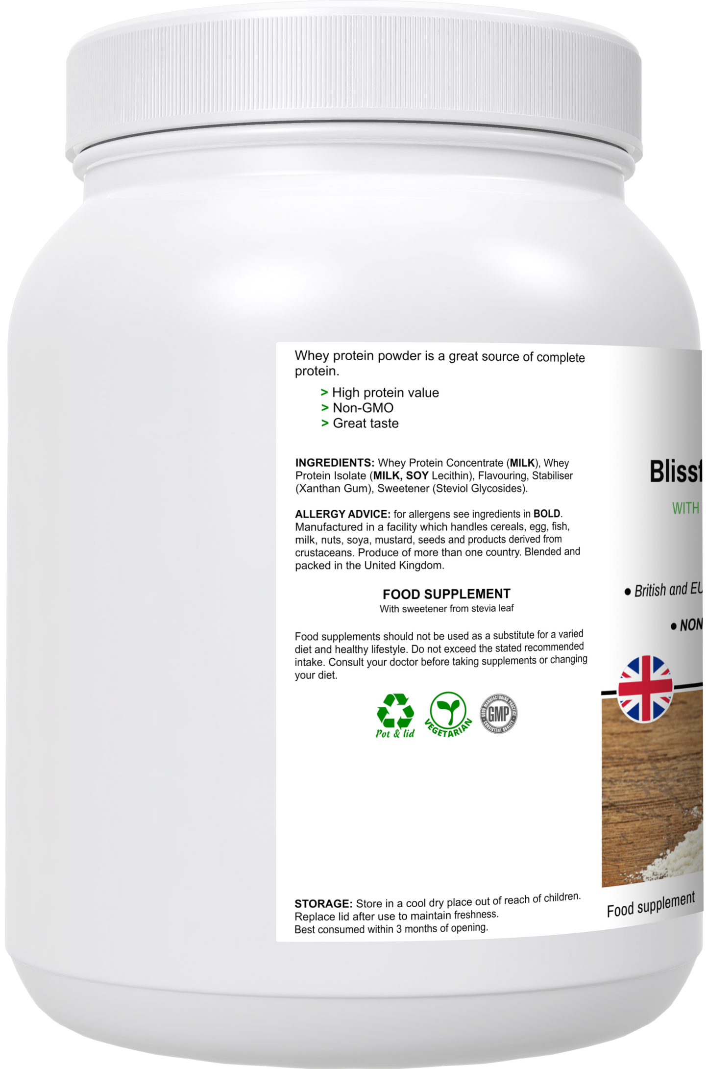 Blissfelicity Whey Protein (Vanilla Flavour)
